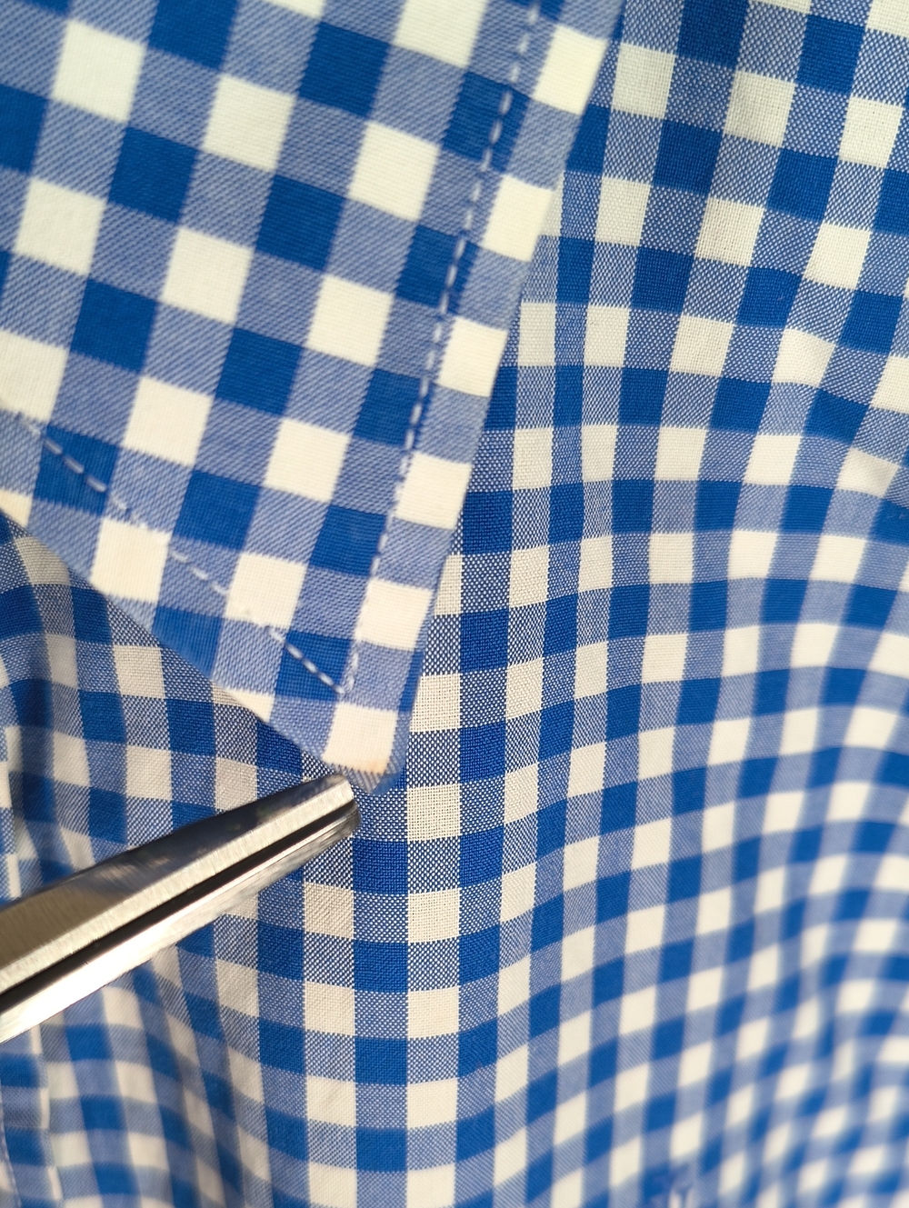 Lauren Ralph Lauren Blue Gingham Button-Down Shirt Cotton XL - Picture 9 of 9